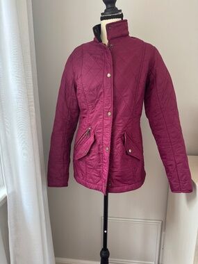 Barbour Cavalry Quilted Jacket in Berry / Plum | US 4 / UK 8
